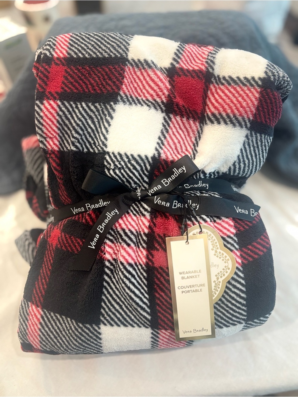 Vera Bradley Wearable Blanket Plaid Plush Throw Cozy NWT Gift